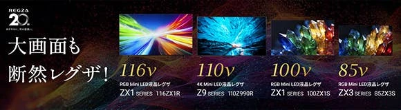 大画面も断然レグザ！